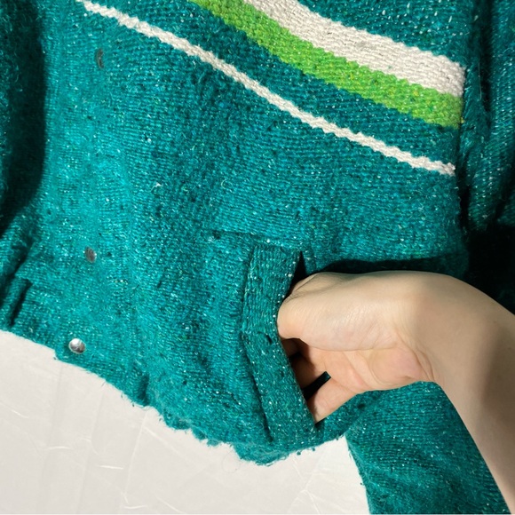 Vintage Carrot Co. Original Cocol Green Southwestern Oversized Bomber Jacket M - Picture 12 of 16